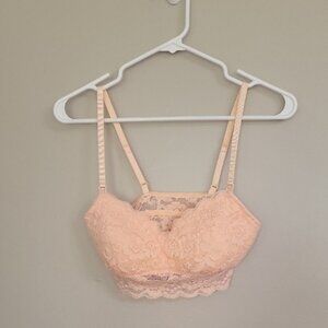 Arabella Peach Lace Padded Nursing Bra Size M